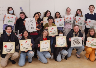 Workshop schilderen en kalligrafie een succes!