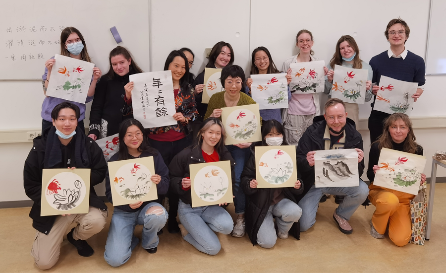 Workshop schilderen en kalligrafie een succes!